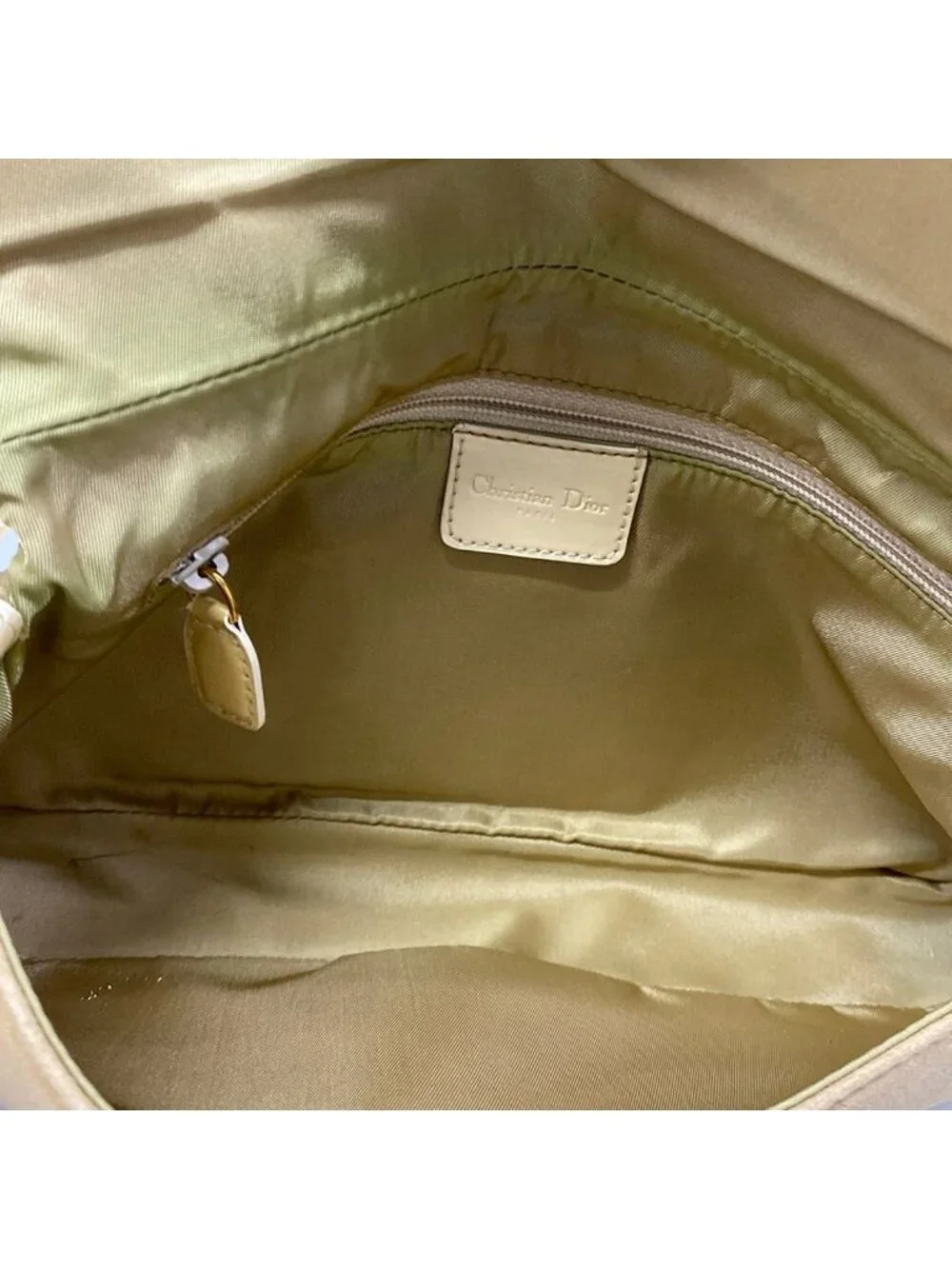 Dior Shoulder Bag Maris Pearl Beige Leather